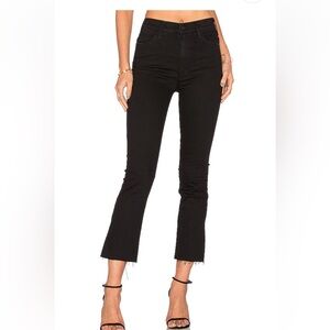 Mother Black Hustler Ankle Fray Jeans - Size 25